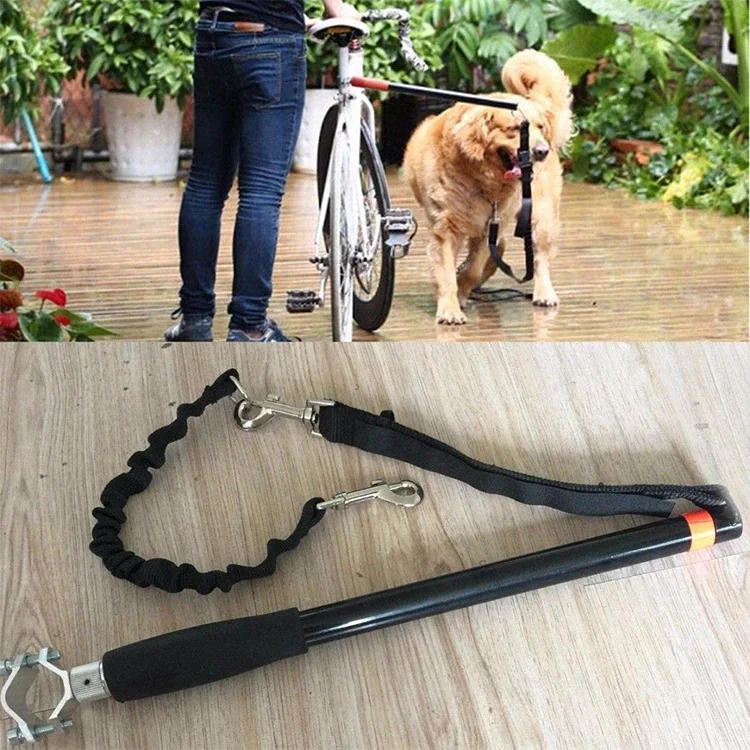 Stainless Steel Biking Dog Leash Hands Free Dog Training Bicycle Nylon