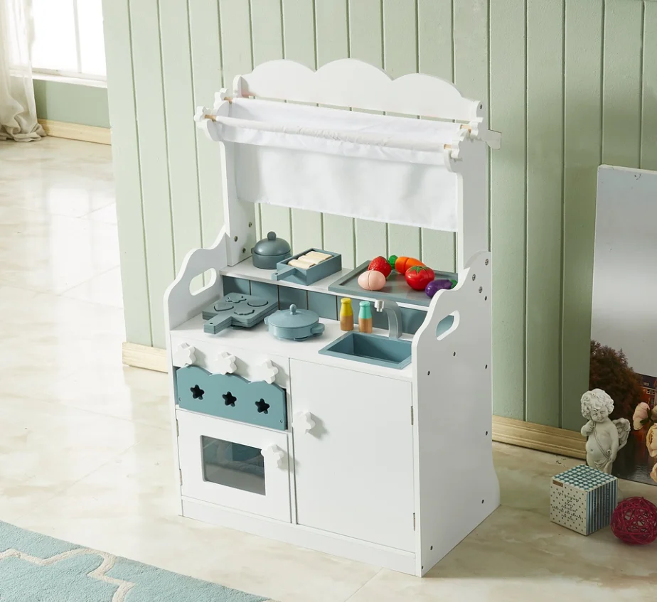 kids play kitchen wooden toy