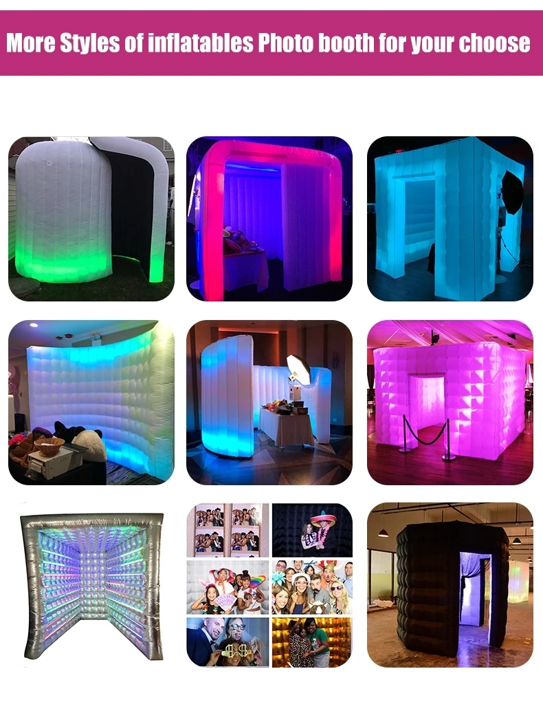 Customize 360 Inflatable Photo Booth Enclosure Inflatable Wall Led ...