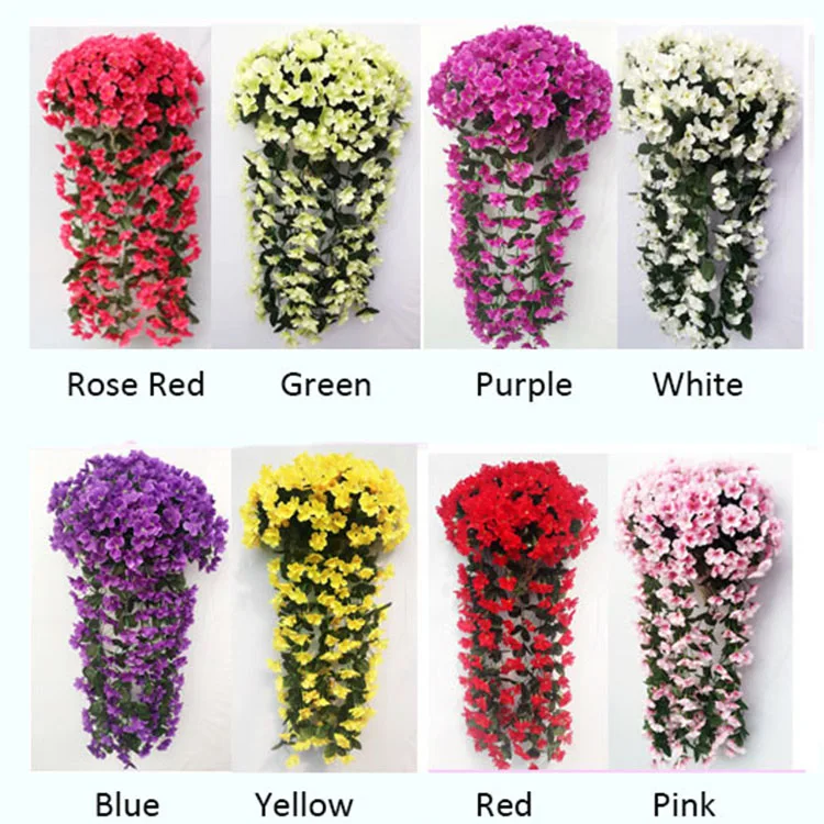 Cheap 8 Color Artificial Violet Real Touch Wedding 18 Branches