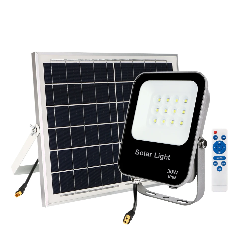 KCD Low price 30w solar powered flood light with remote control