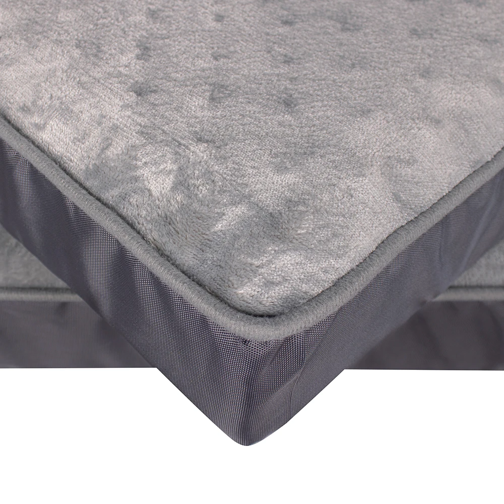 Large Dog Box Bed With Egg Foam & Soft Short Plush Waterproof Pet Bed