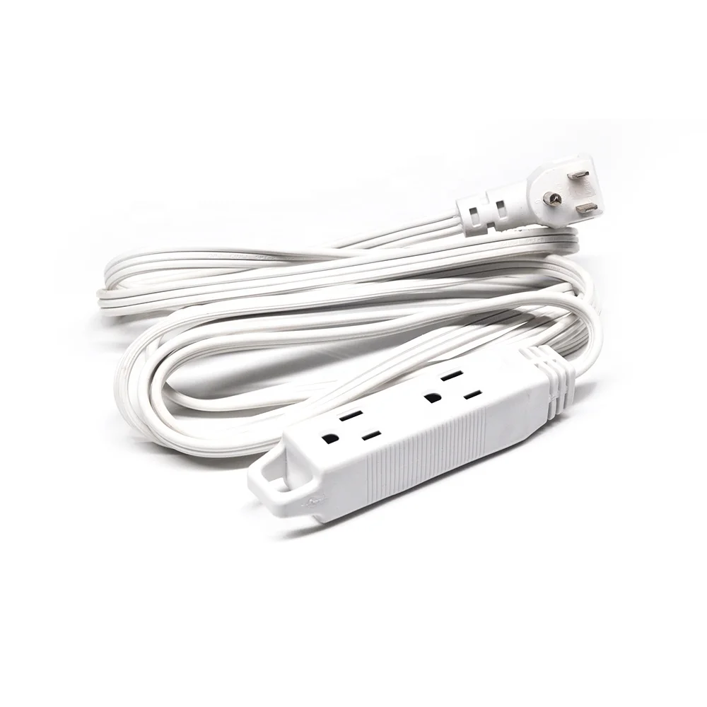 Indoor Office Extension Cord 3 Grounded Outlets,3 Prong,Lowprofile