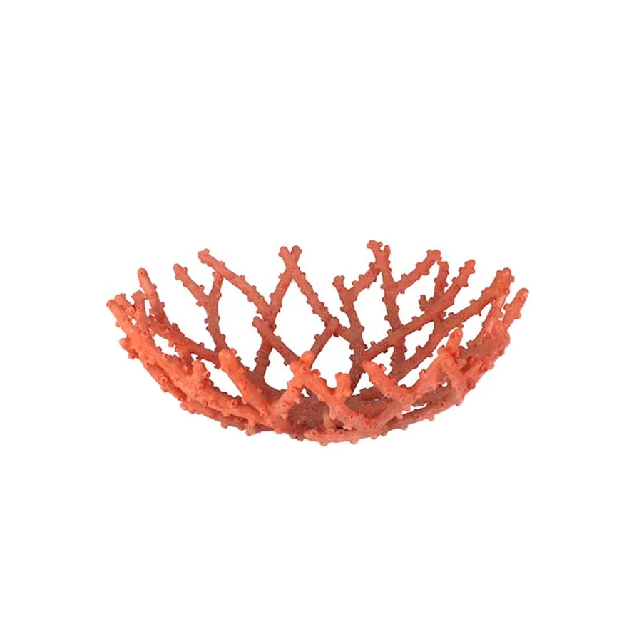 Wholesale resin artificial coral tray ocean decorative for home supplier