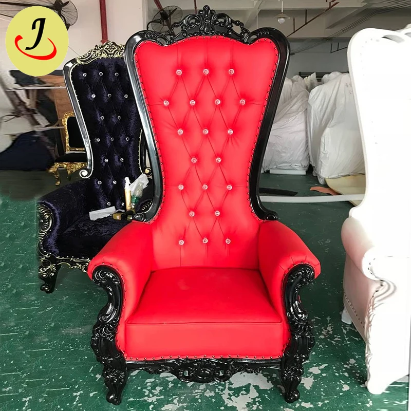 Wholesale Luxury Style High Back Velvet King Throne Chair /sofa Jck158