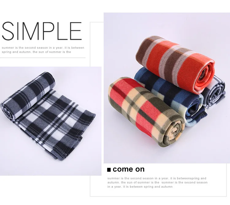 Tartan Throw Checked Large Polar Fleece Throw Warm Soft Blanket  for Your Beds Travel Legwarmers or Even Can Be Used Blanket