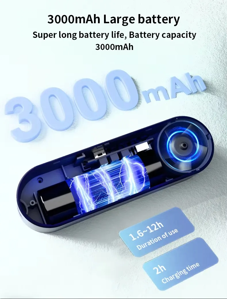 Rechargeable Handheld Fan, USB, Portable, 3-Speed - detail 16