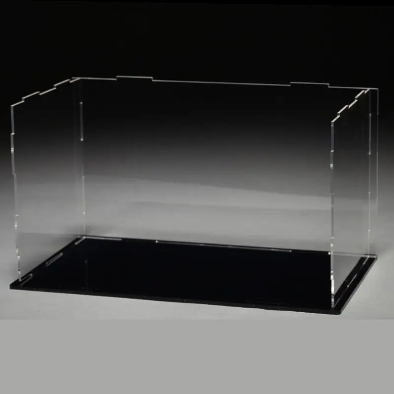 Acrylic Clear Display Show Case For 1/18 Diecast Model Toy Car Black
