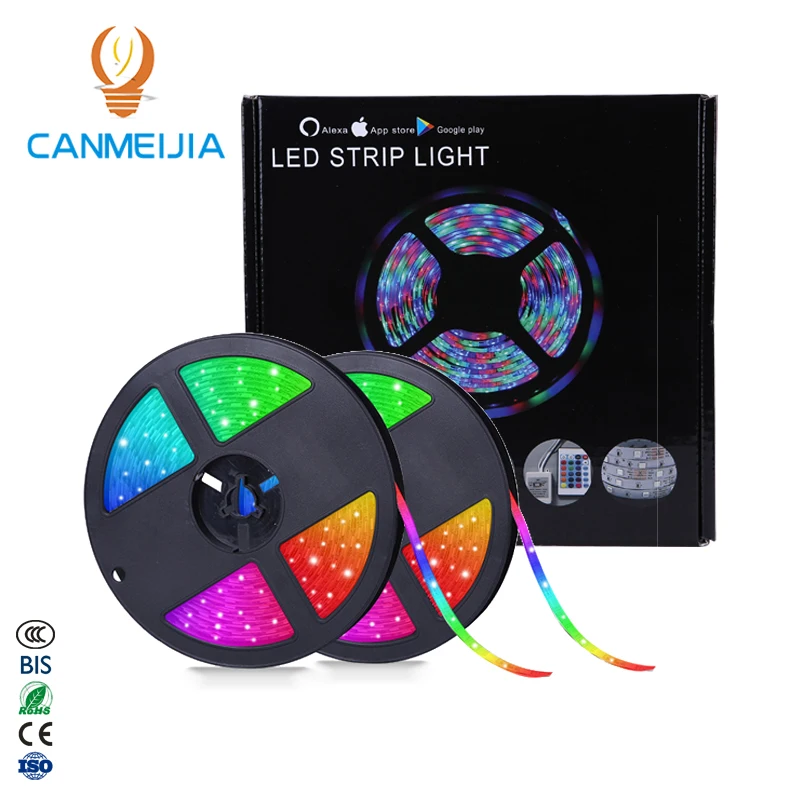 Smart LED Strip Lights Wifi 12V Waterproof 5m Set SMD 5050 Remote Backlight RGB LED Flexible Strip,LED Strip RGB,RGBW LED Strip