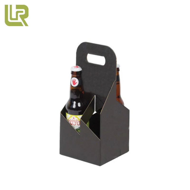 Heavy Duty Collapsible 4 Bottle Carrier Kraft Paper Cardboard For Juice And Beers Buy Top