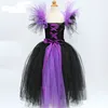 2019 Halloween party child kids girl fairy spaghetti strap devil fly sleeves princess costume dress tutu