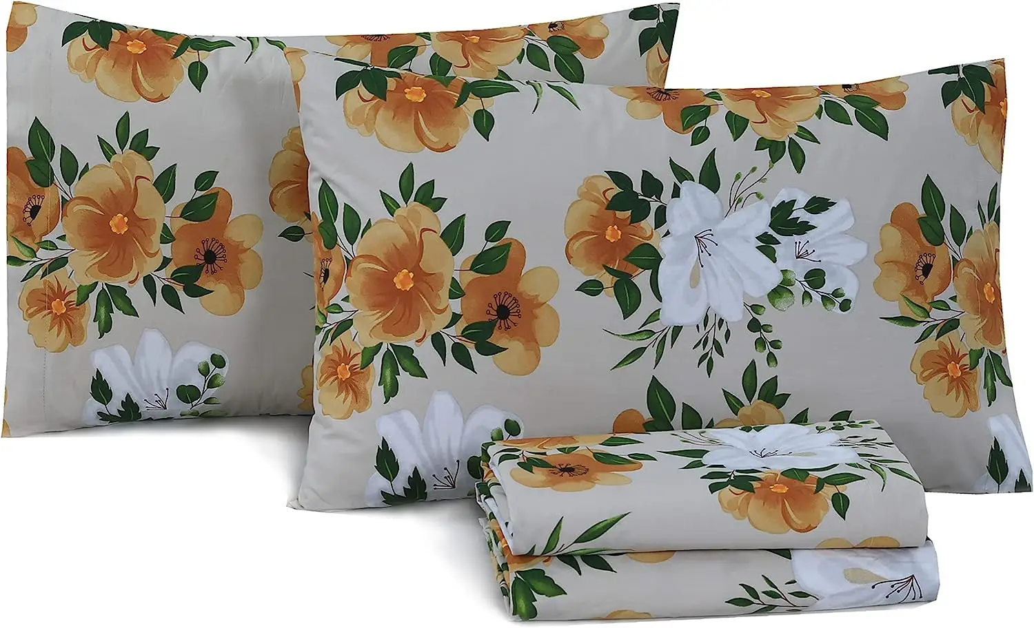 4 Pcs 100 Cotton Sheets Bed Set 300 Thread Count Deep Pockets Sheets