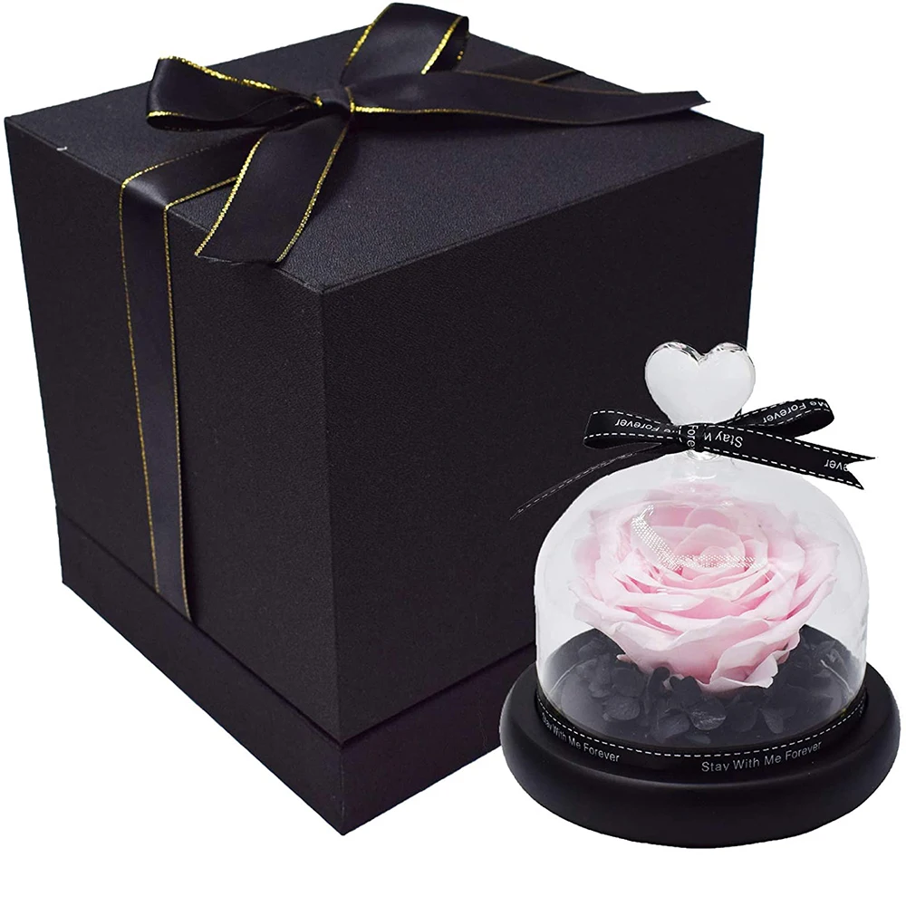 Inunion Wholesale Forever Eternal Rose Preserved Flower In Glass Dome