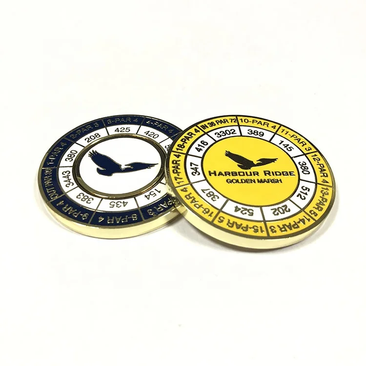 Wholesale Custom Golf Ball Markers Yardage Ball Markers Soft Enamel