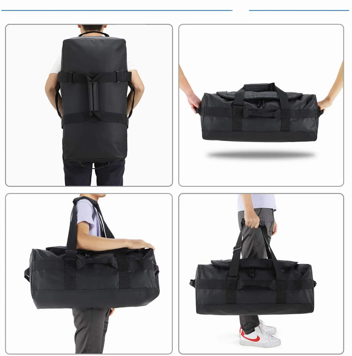 Free Sample Water Resistant Backpack Duffle Heavy Convertible Duffle