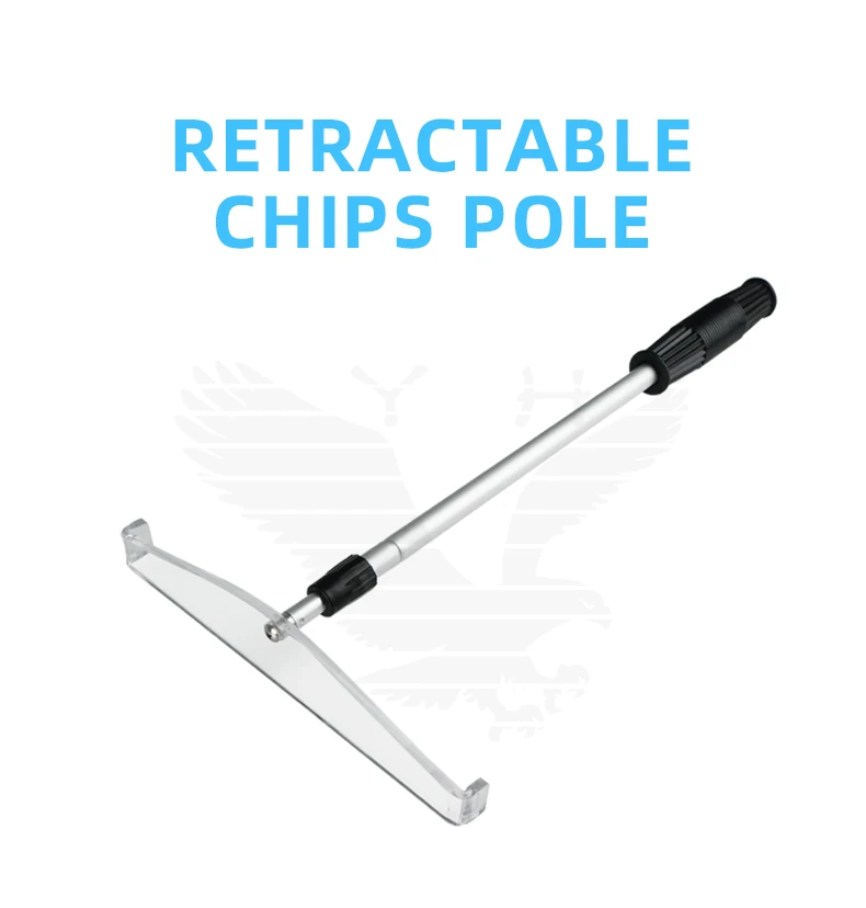 Yh Casino Roulette Chip Folding Rake 2section Telescope Aluminum Poker