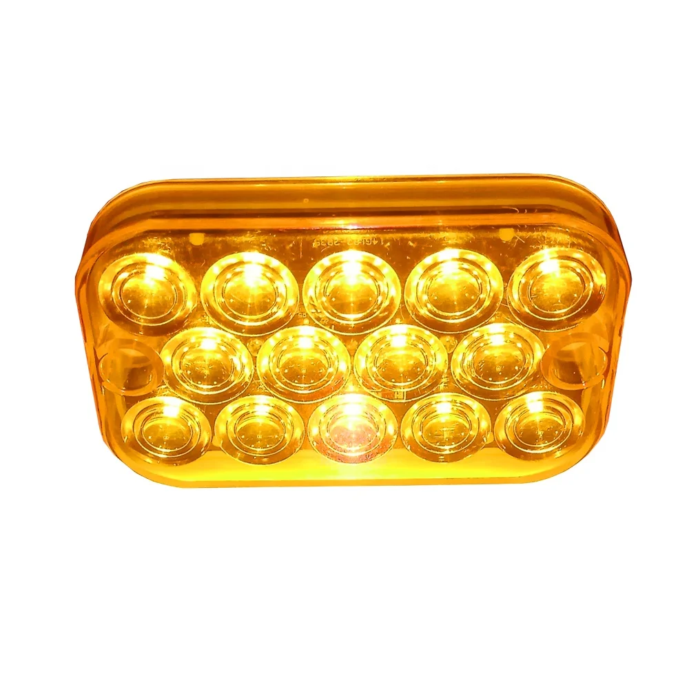 5 inch 12V Rectangle Amber led Park rear turn signal tail light