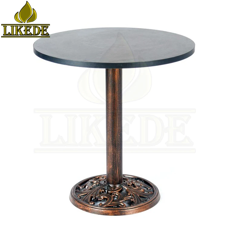 Cast Iron Base Round Table With Copper Finish Home Bar Melamine Table