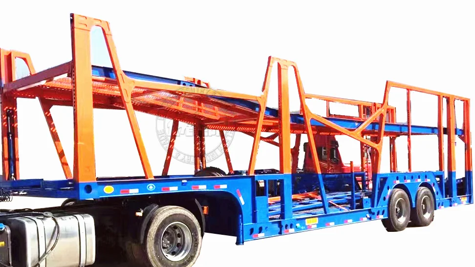 2 Axles Vehicle Auto Suv Carrier Transport Semi Car Carrier Trailer