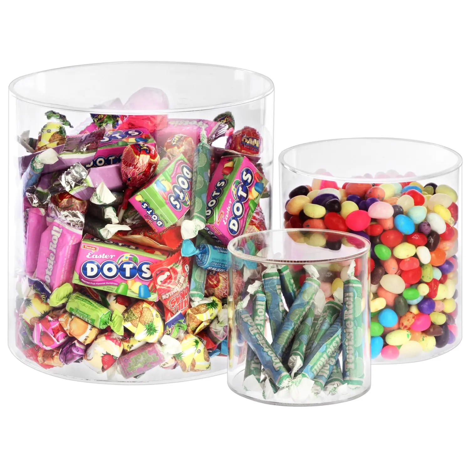 Acrylic Countertop Candy Cylinder Riser Display Stackable Candy Display