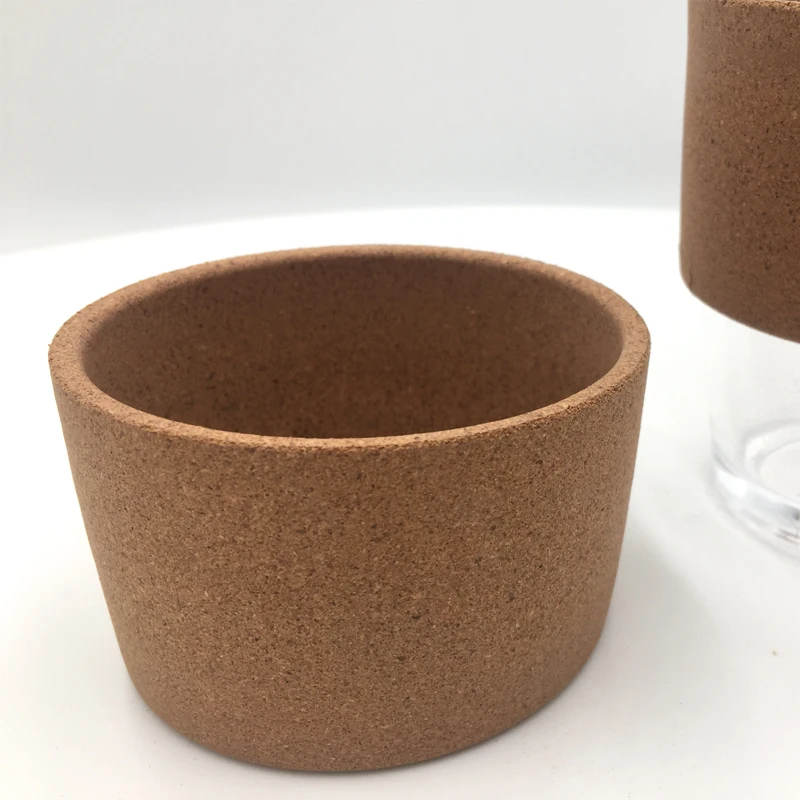 Wholesale Heat Insulation Cork Cup Cover Nonslip Cork Cup Sleeve Cork