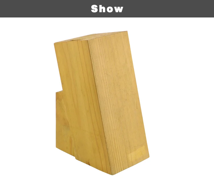 Pine Wood  Material 13Pcs Set Kitchen Knife Wooden Block