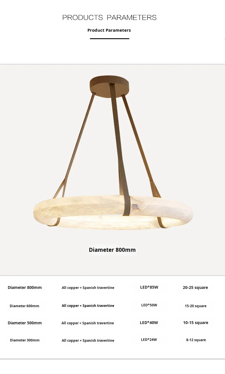 product high end luxury spanish marble gold adjustable height dimmable ac led chandelier for dining living rooms hotels 3 year warranty-3