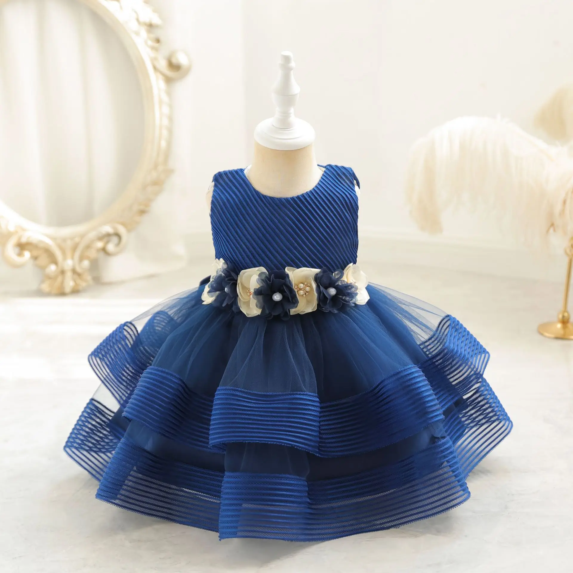 Baby Girls prom Dress Princess Dress 1st Birthday Dress Daughter Dress Gift kids Wedding Dress Flower cheapest Girls Party Dress Toddler Prom Dress