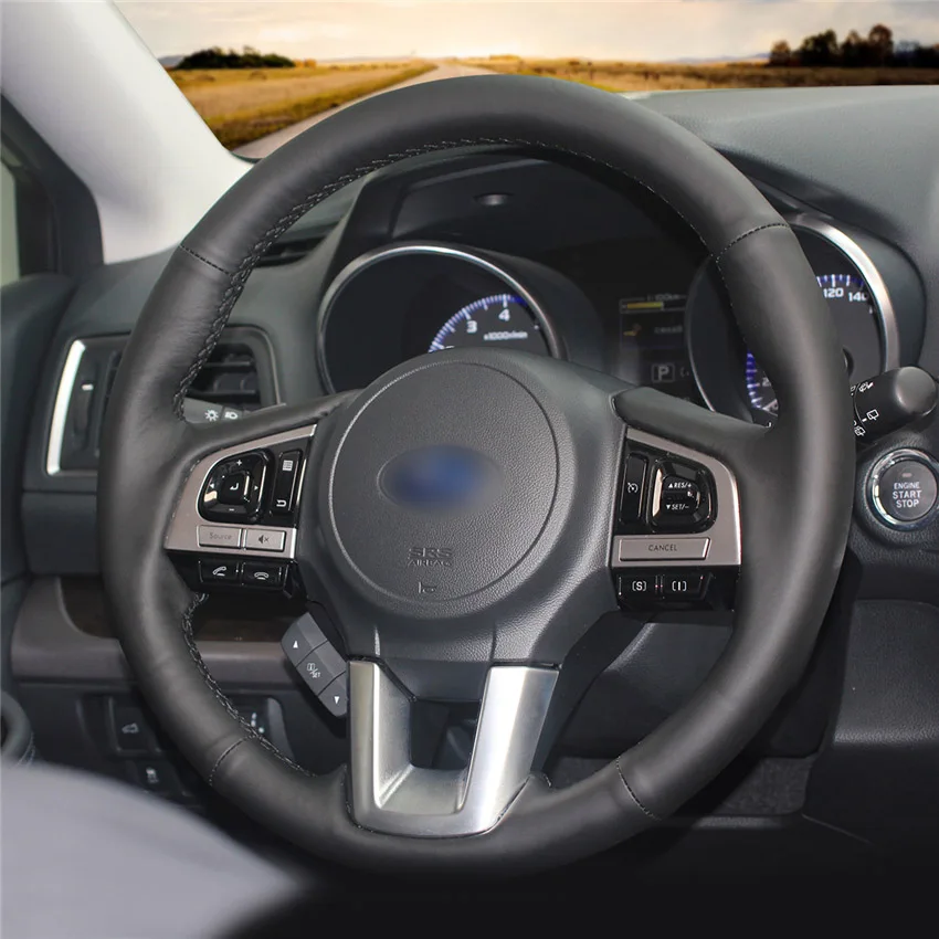 Custom Leather Suede Sewing Diy Steering Wheel Cover For Subaru Brz Wrx