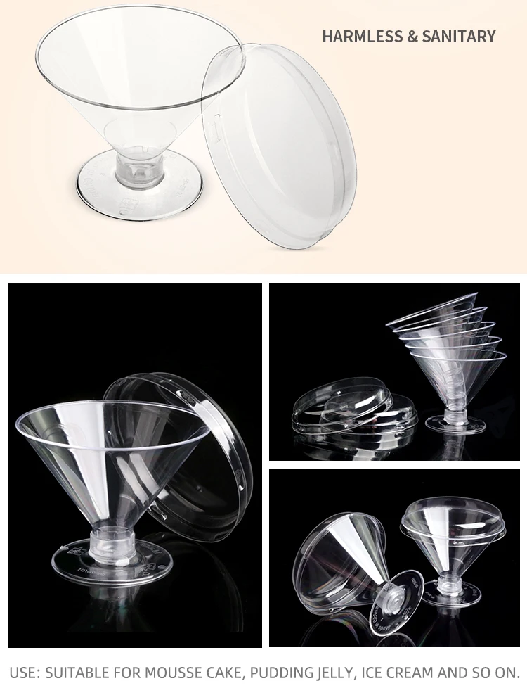 Oem/odm Wholesale Clear Cold Drinking Wine Dessert Cup With Lid ...