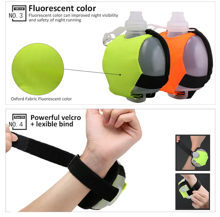 Myfriday Pocket Handheld Wrist Sports Water Bottle For Running With