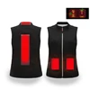 Winter snowing double zone heating black warm vest for men and ladies