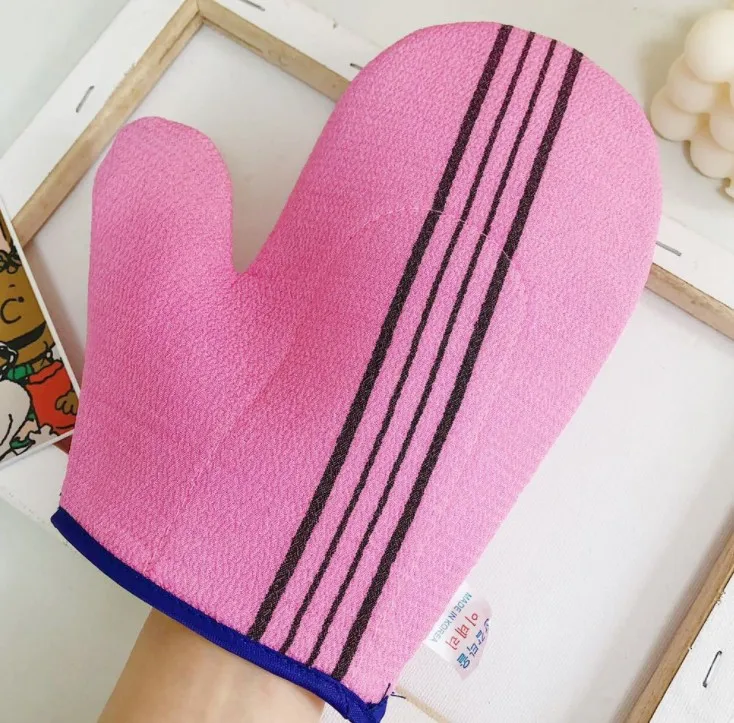 Home Korean Face Scrub Body Exfoliating Gloves Mitt Bath Wash Shower
