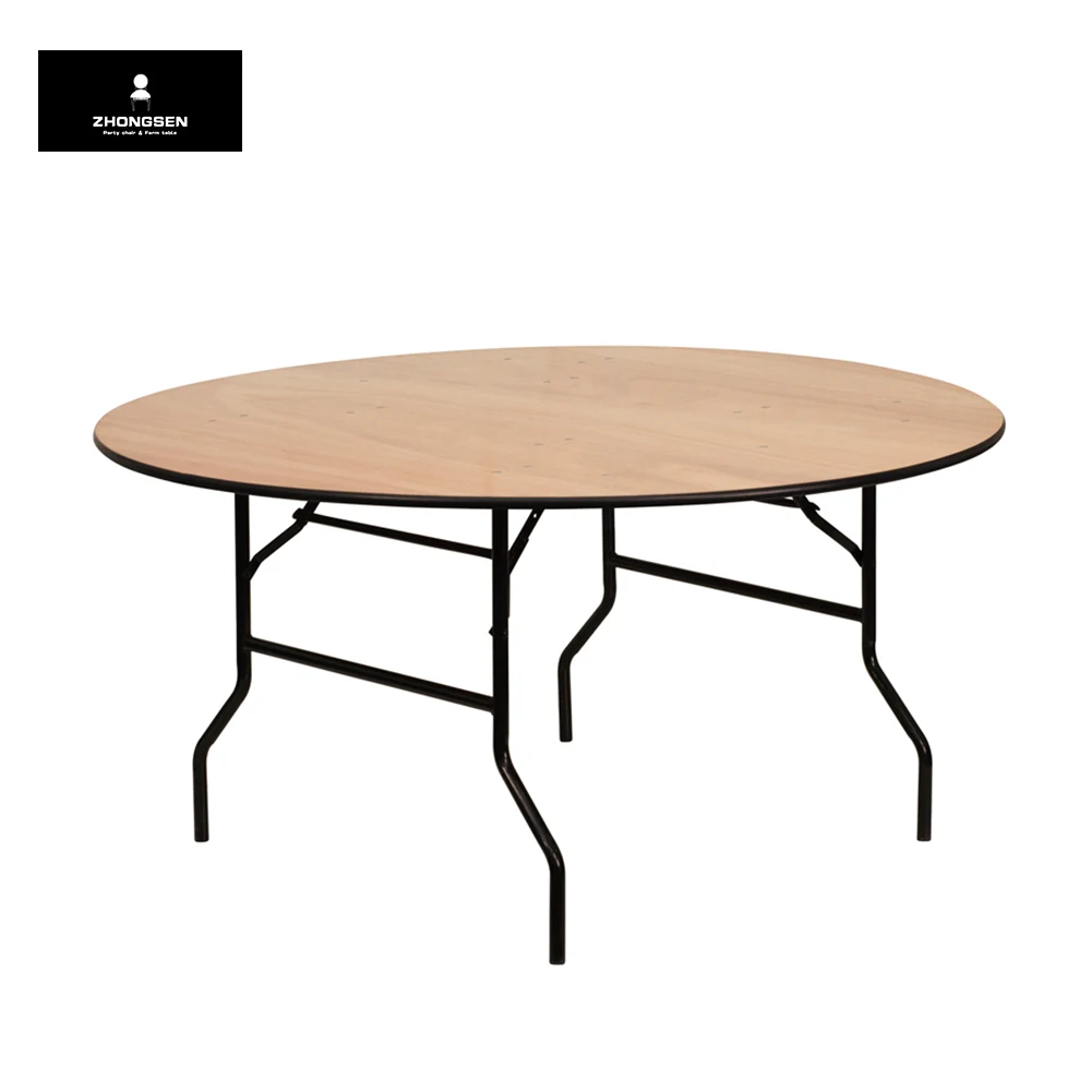 Wholesale High Quality Restaurant Stackable Back Wood Folding Table And