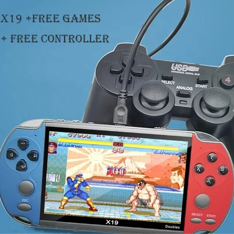 X19 Handheld Game Console 4.3 Inch Screen 32 Bit 8gb Video Games