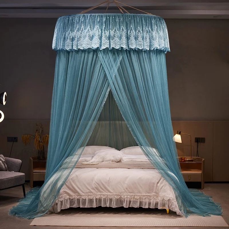 Large Round Top Mosquito Net Dome Romantic Lace Hanging Mosquito Nets ...