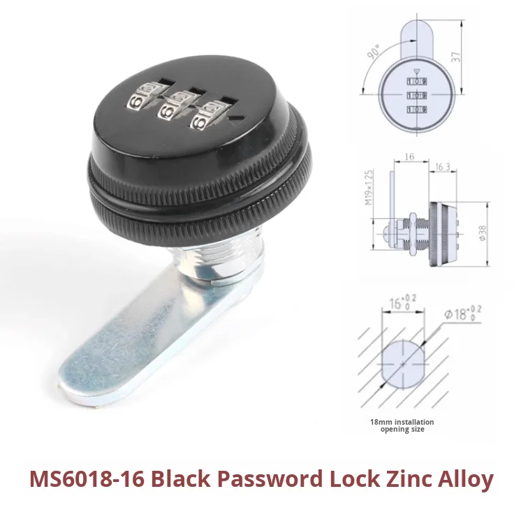 Desk Drawer Combination Lock Metal Locker Lock Double-Door Cam Lock File Cabinet Lock Mailbox Lock Alloy Cutting Service details