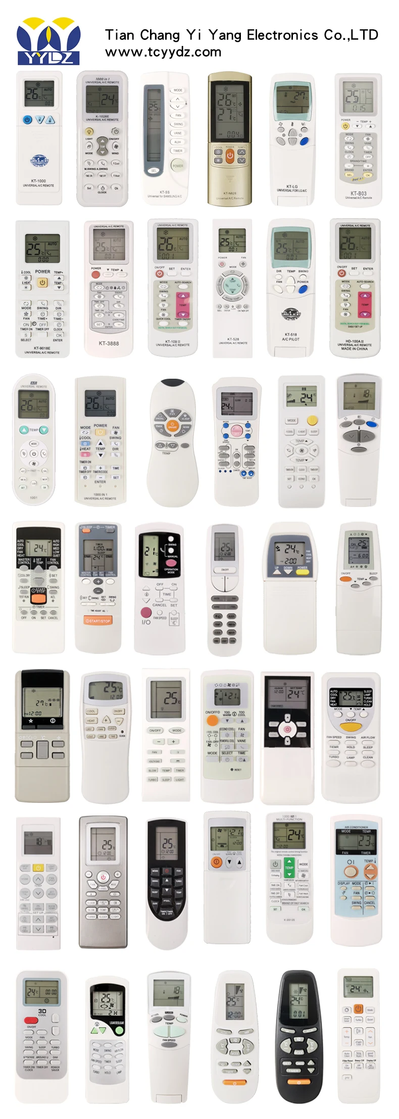 Universal A/c Control System U08pg Sw Remote Controller Kt E03 Kt 4000