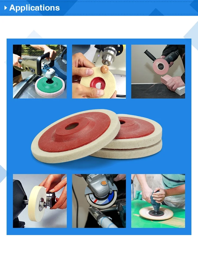 wool felt polishing disk  polishing wheel for angle grinder marble waxing