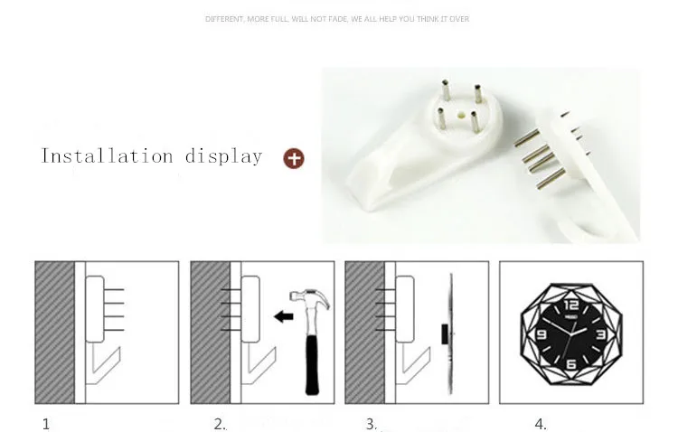 3D Crystal Display clock for Living Room wall clock home decor  