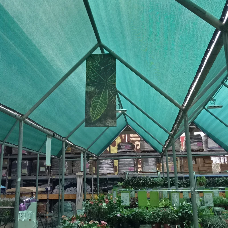 Greenhouse 40% To 80% Hdpe Shade Net Dark Green 30gsm