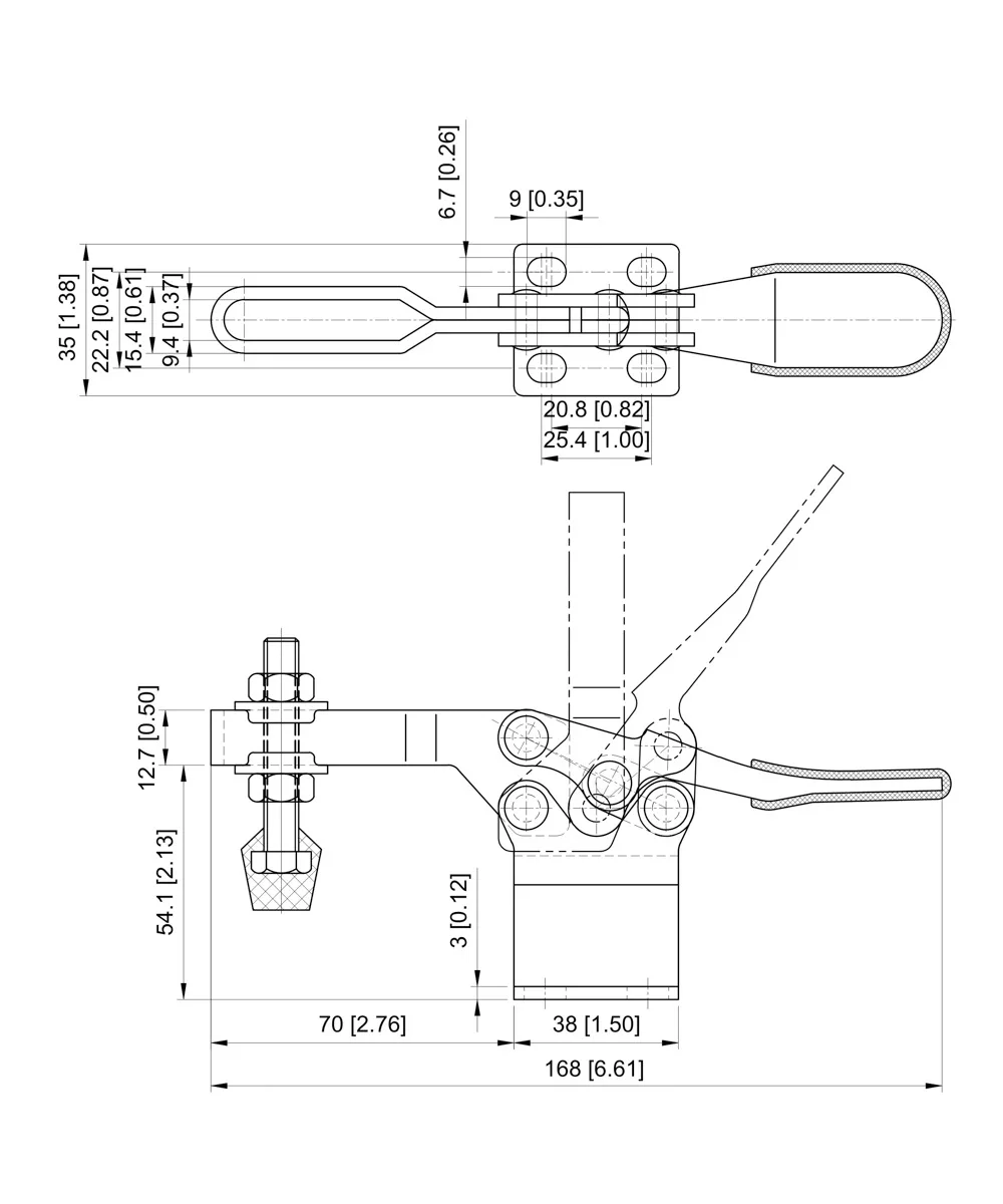 Toggle Clamp Holding Capacity Push Pull Toggle Clamp Vertical Horizontal Type For Hand Tool Mt