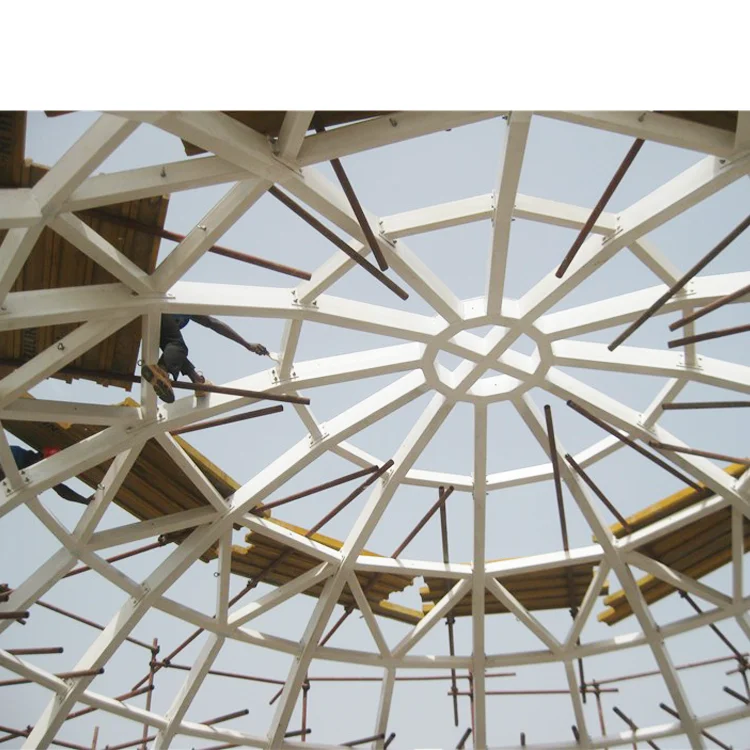 防风定制尺寸预制钢化圆顶储存玻璃天窗屋盖钢结构建筑