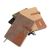 2019 simple style customized A5 pu leather used refillable notebook with hasp pen