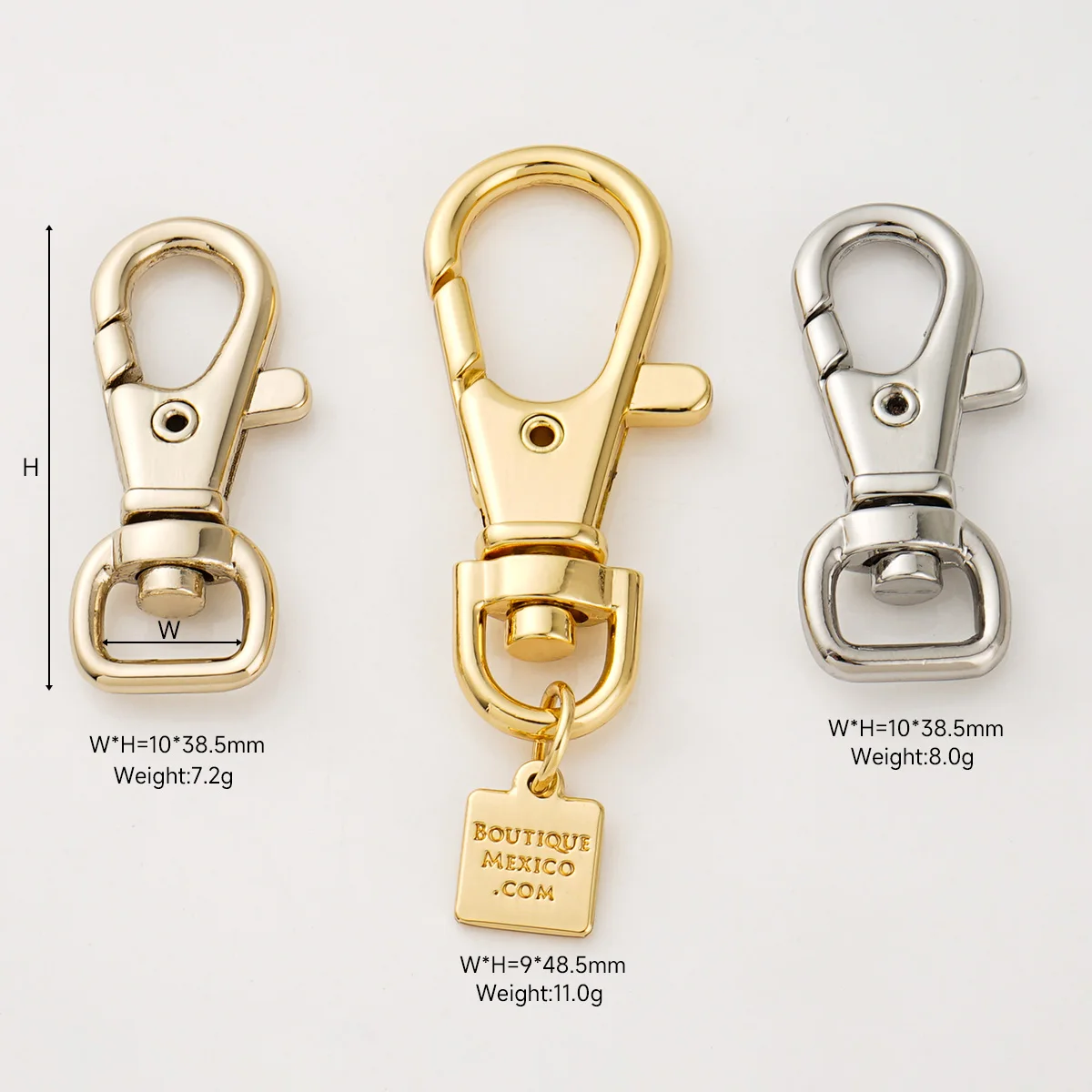 Stylish Handbag Accessories - Premium Silver Swivel Snap Hooks