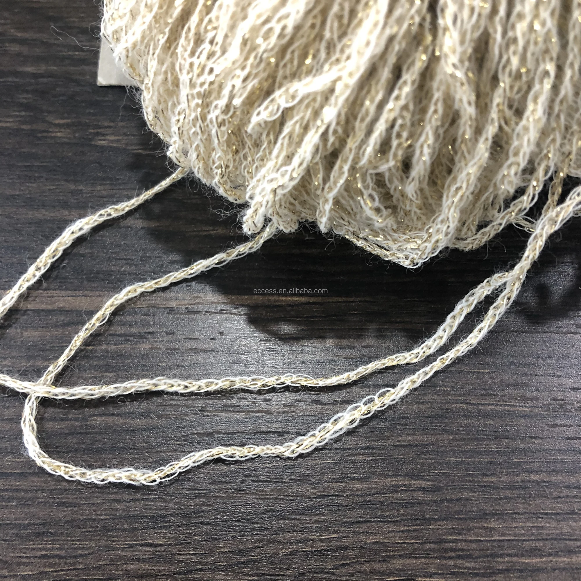 lurex 羊毛空心管纱线花式纱线用于针织毛衣