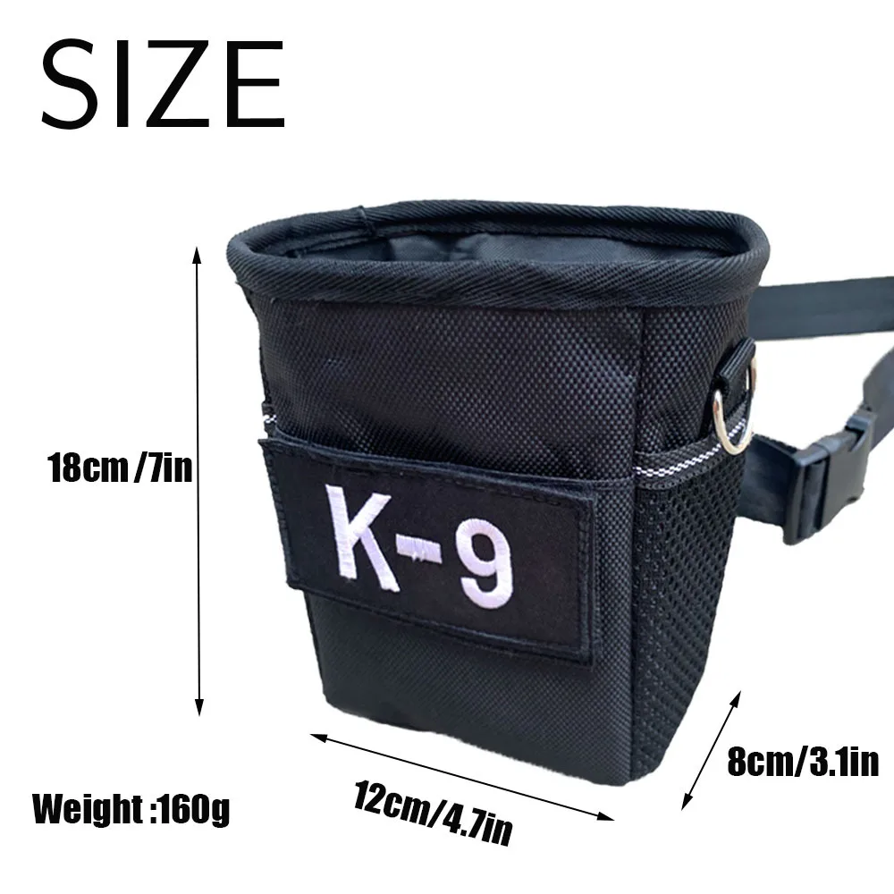Multifunctional K9 Dog Training Waist Bag Outdoor Pet Feeding Bag with Nylon and Linen Supplies for Dog and Cat Training