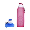 Customized wholesale outdoor collapsible silicone squeeze foldable sports water bottle blue 550ml Competitive Price