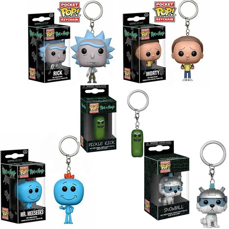 funko pop pickle rick keychain