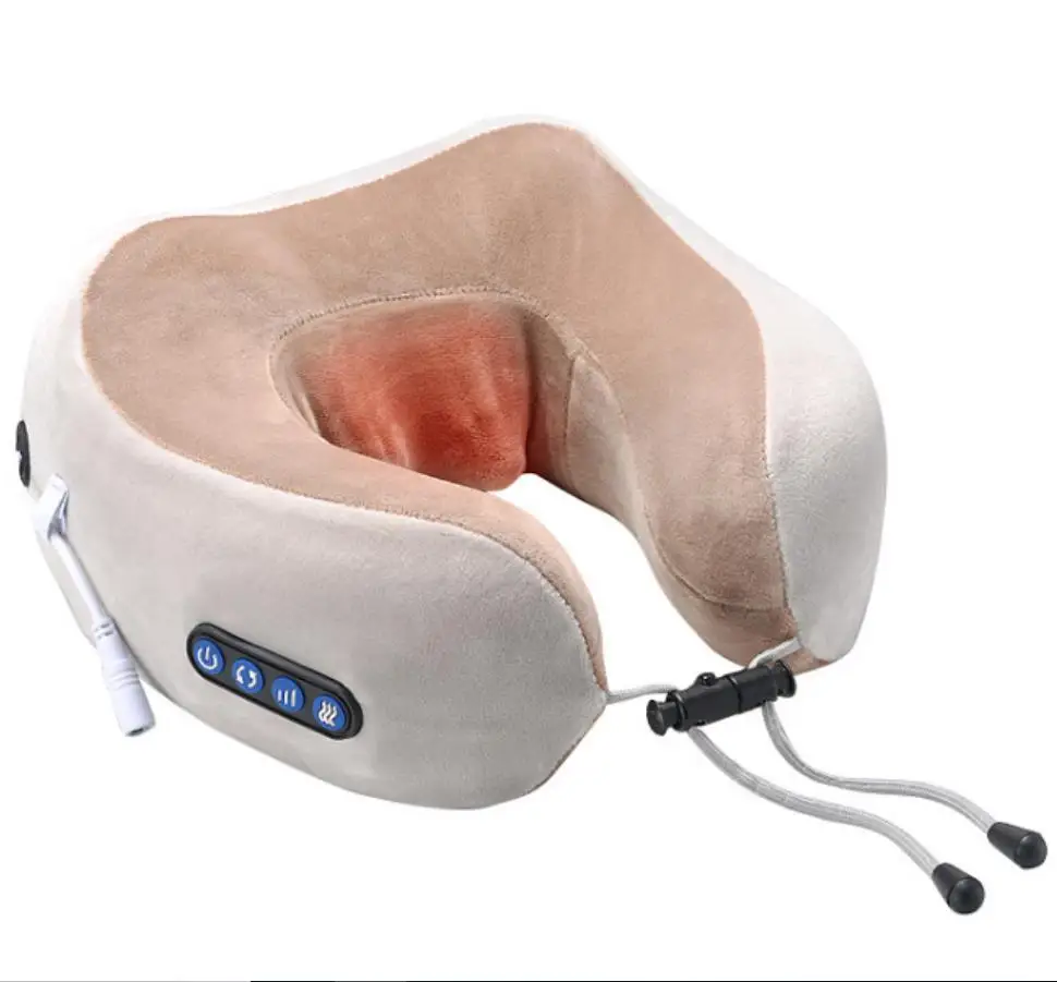 2020 新款热销电动指压颈部 u型振动旅行按摩枕 - buy u 形按摩枕头